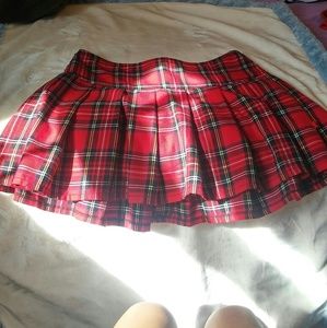 [SOLD] Royal Bones Plaid Mini Skirt